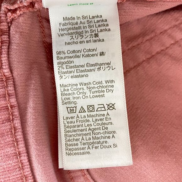 J. Crew 2022 Pink Mid-rise Skinny Corduroy Pant Women's Size 28 - Picture 5 of 8